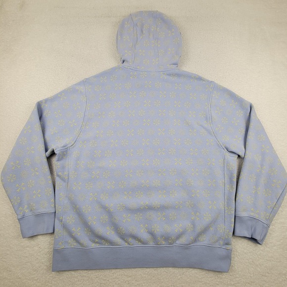 Nike Hoodie Mens XL Purple Yellow Embroidered Swoosh FJ1635-479 All Over Print - Picture 10 of 12